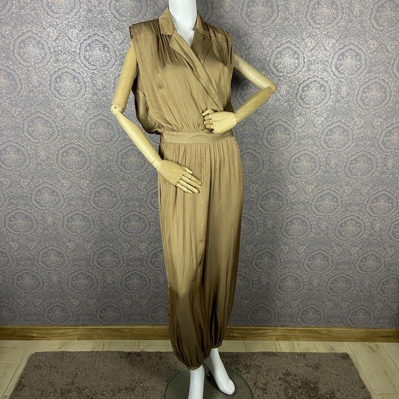 Femme Massimo Dutti Combinaison Beige Viscose 38 /
