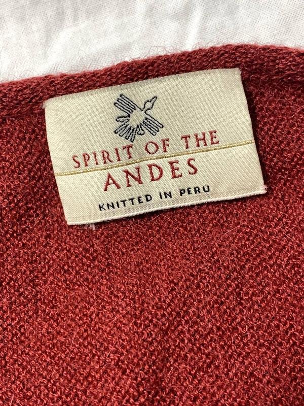 Damen Spirit of Andes Pullover Rot Alpaka