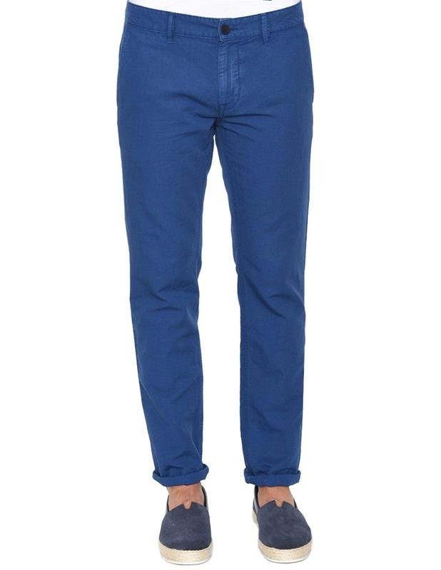 Мужские Hugo Boss Брюки Тёмно-синий Хлопок 30