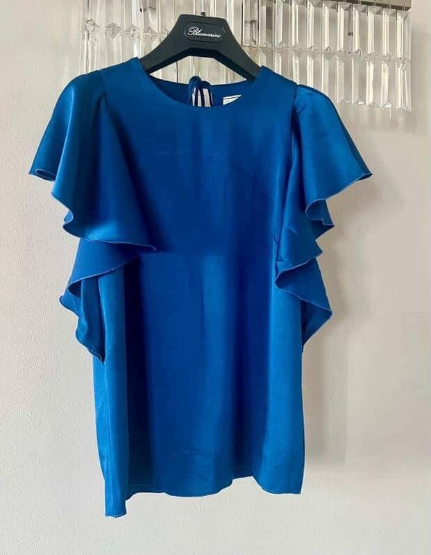 Femme Lanvin Chemisier Bleu Marine Viscose 38 / M