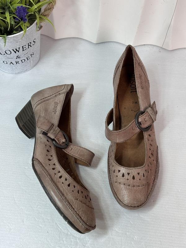 Damen Go Soft Absatzschuhe Braun Leder 40