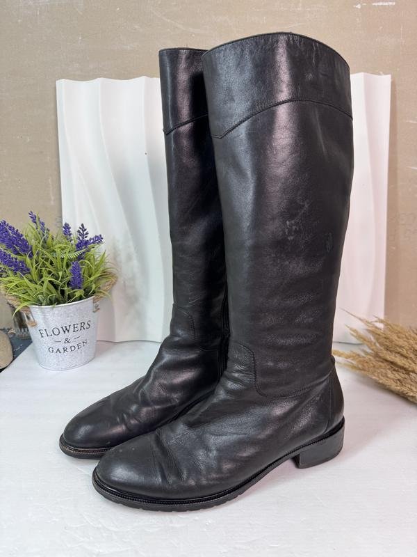 Women Vero Cuoio Boots Black Leather 40.5
