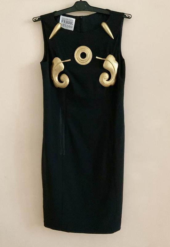 Women Gianfranco Ferre Dress Black Wool 38 / M /