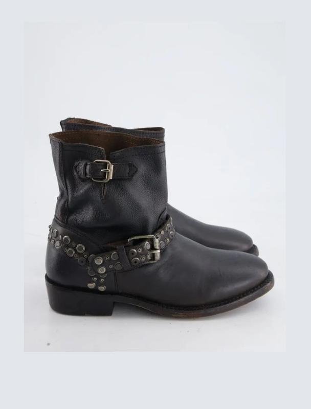 Donna Ash Stivali Nero Pelle 35.5