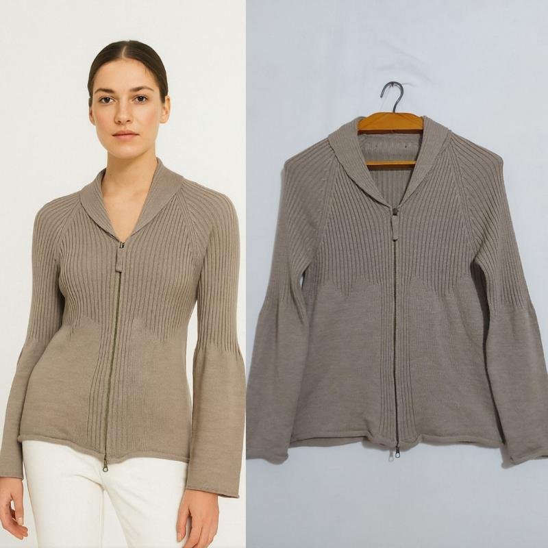Femme Jean Paul Gaultier Pull Beige Acrylique 40