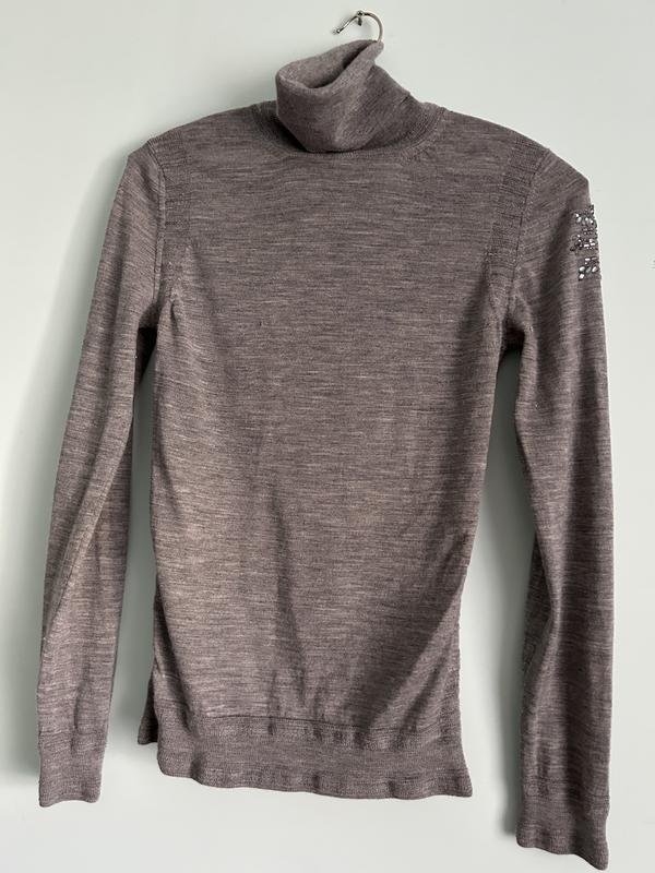 Homme Ermanno Scervino Col Roulé Gris Laine 34 /