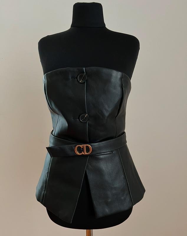Women Christian Dior Corset Black Cotton 38 / M /