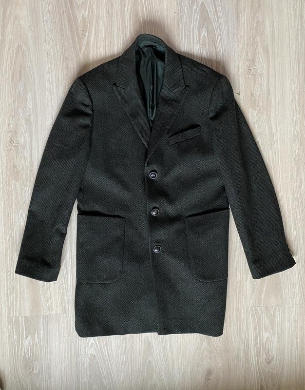 Men Cacharel Coat Khaki Polyester 40 /L / 48