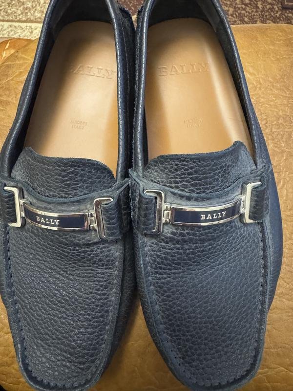 Homme Bally Mocassins Noir Cuir 40