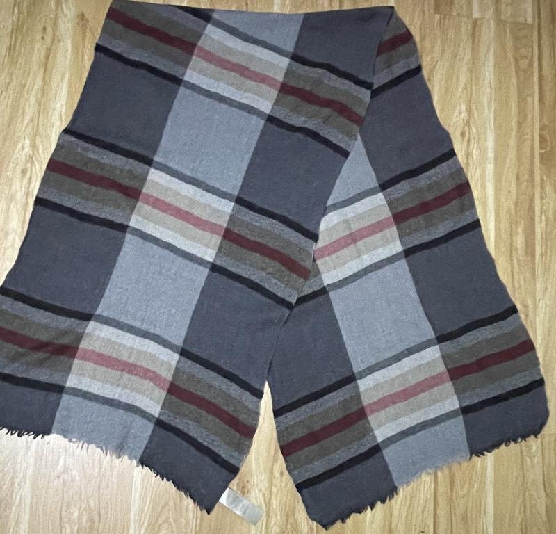 Scarf Burberry Grey Wool