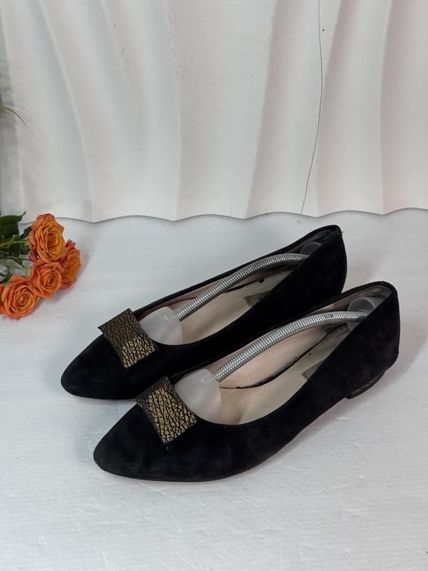 Женские Clarks Каблуки Чёрный Замша 40