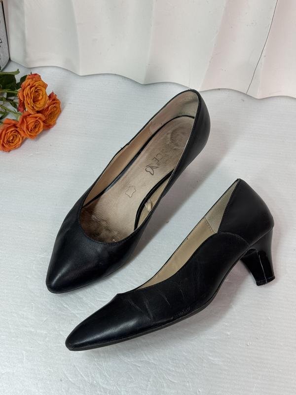 Женские Caprice Туфли Чёрные Кожа 38,5