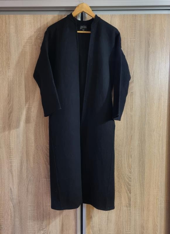 Femme Jean Paul Gaultier Manteau Noir Laine 36