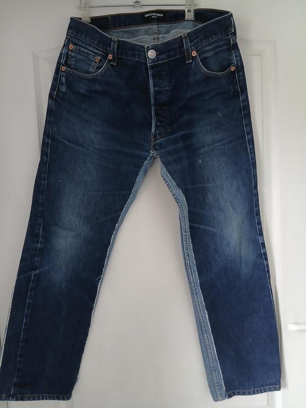 Men Balenciaga Jeans Navy Denim 32
