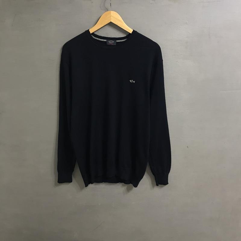 Мужской Paul & Shark Джемпер Тёмно-синий Шерсть 42