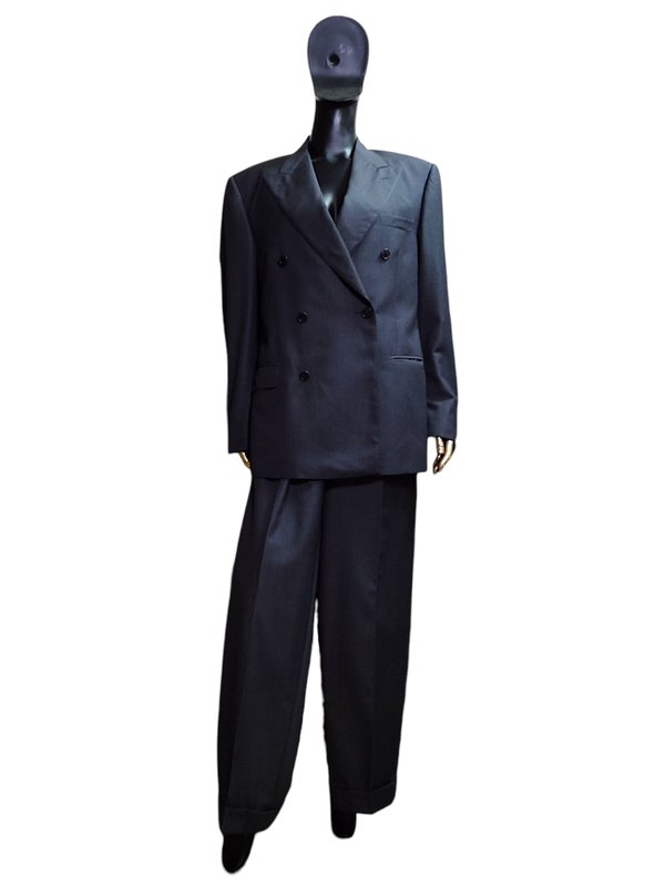 Women Cerruti Suit Grey Wool L