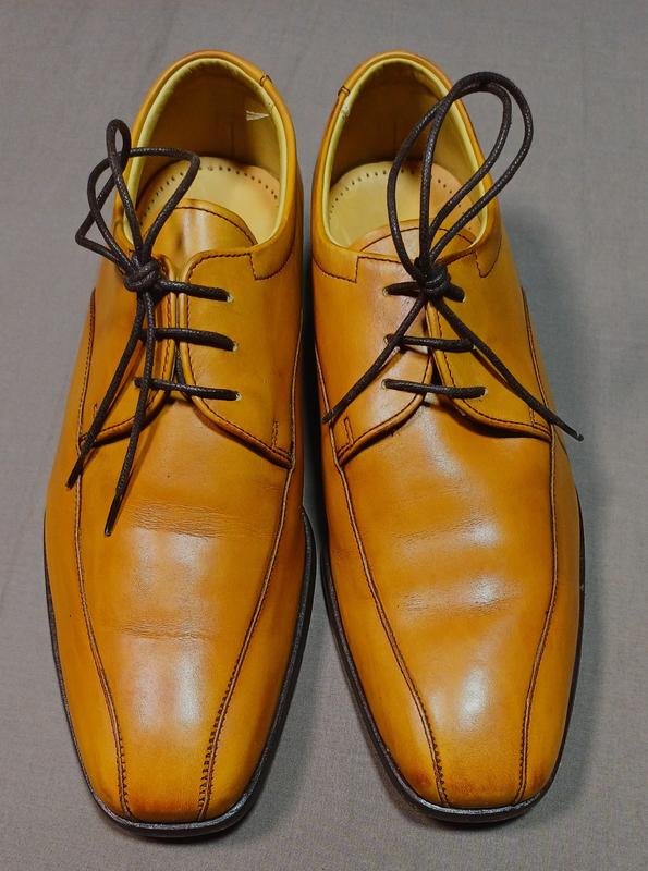 Men Barker Heels Orange Leather 40
