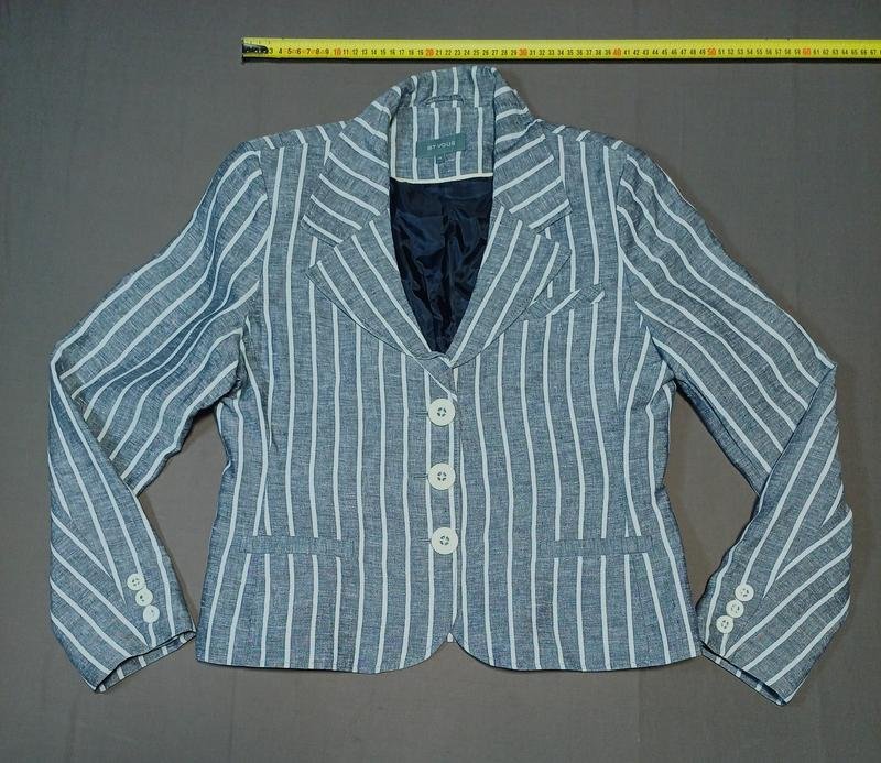 Women Et Vous Blazer Grey Linen 40