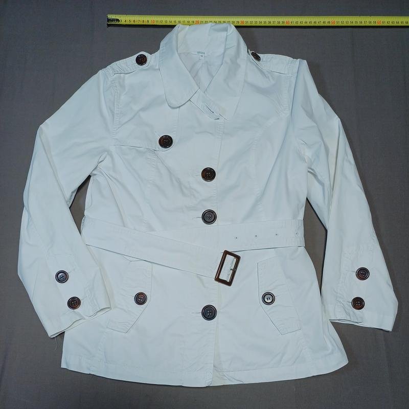 Donna Marks & Spencer Trench Coat Bianco Cotone 40