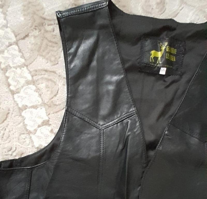 Homme American Vintage Gilet Noir Cuir 44 / XXL /