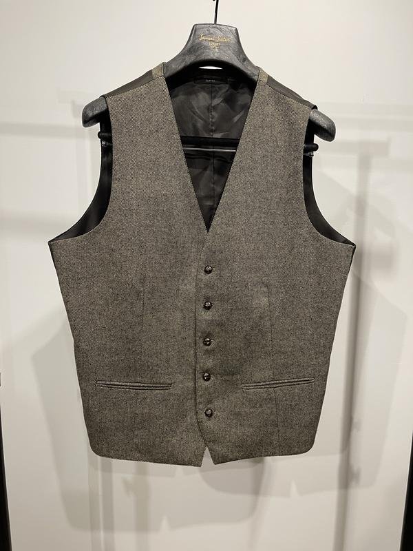 Men Classic Vest Brown Wool XXL