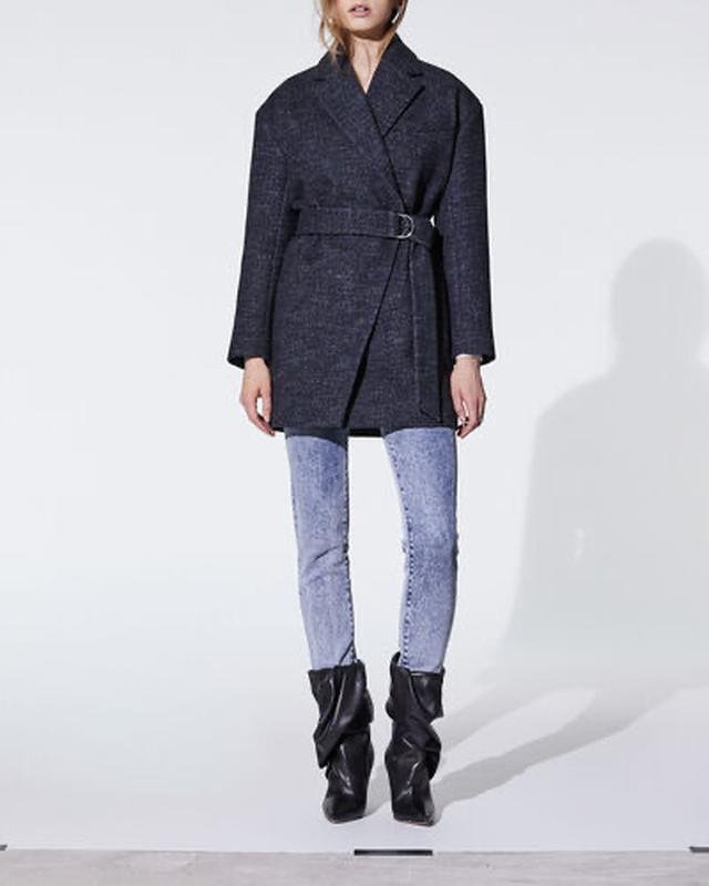 Women IRO Coat Navy Denim 38