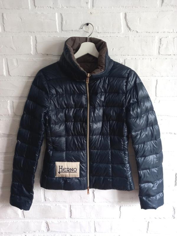 Женский Herno Пуховик Тёмно-синий 36 / S / 44