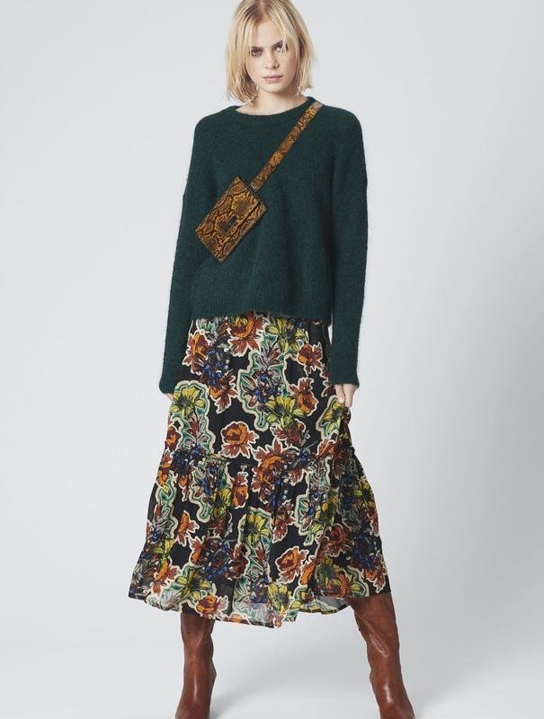 Женская Gestuz Юбка Зелёная Вискоза 40