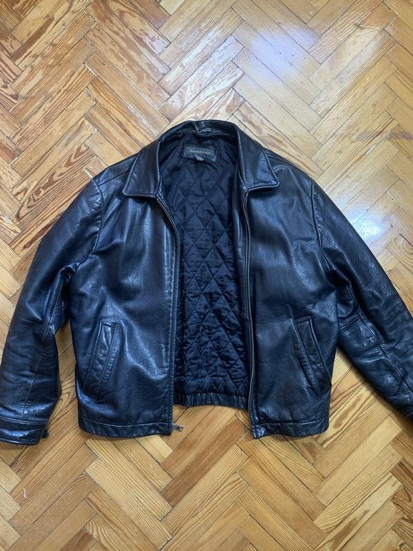 Men Banana Republic Jacket Black Leather 38 / M /
