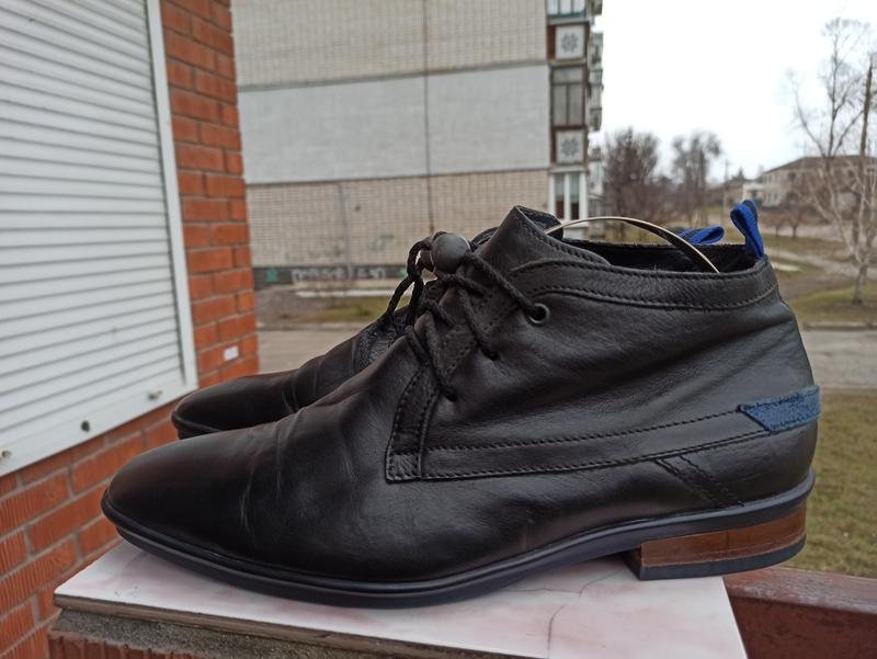 Men Floris Van Bommel Boots Black Leather 41