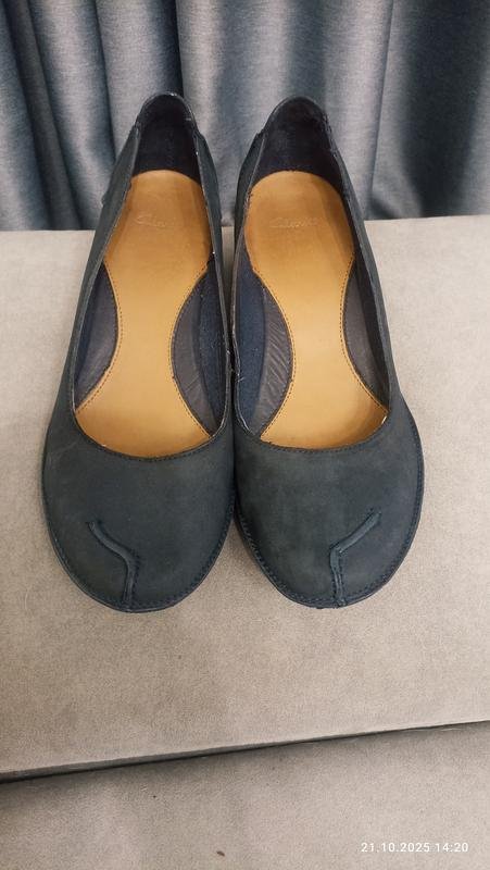 Donna Clarks Tacchi Blu Navy Pelle 40