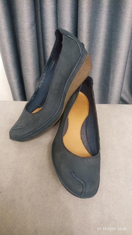 Donna Clarks Tacchi Blu Navy Pelle 40