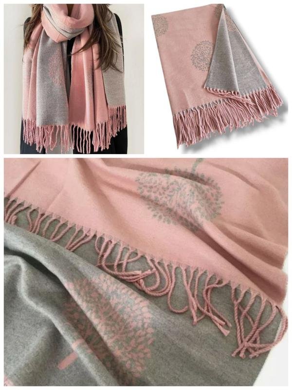 Damen Mulberry Schal Rosa Kaschmir