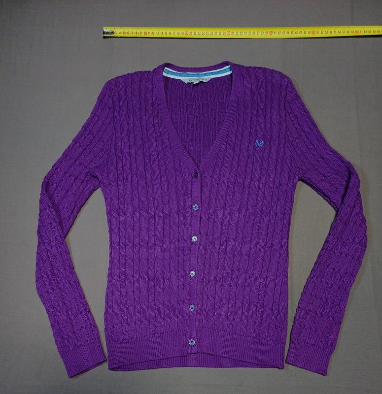 Damen Crew Clothing Pullover Lila Baumwolle 42 /