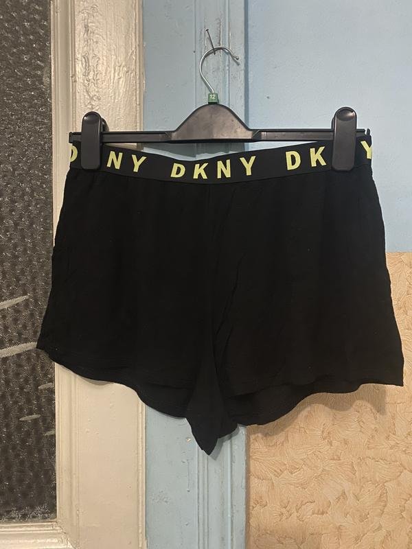 Women DKNY Shorts Black Viscose 38 / M / 46