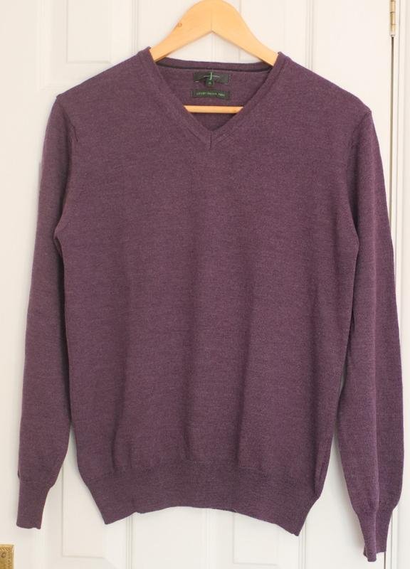 Herren Jasper Conran Pullover Lila Wolle S