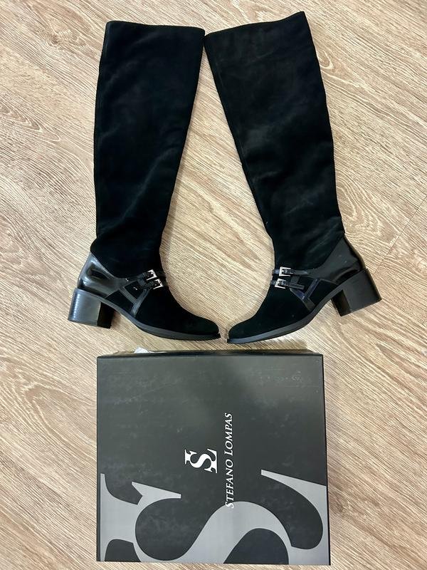 Women Stefano Lompas Boots Black Suede 37