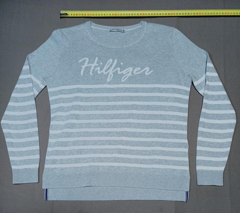 Damen Tommy Hilfiger Pullover Grau Baumwolle 36 /