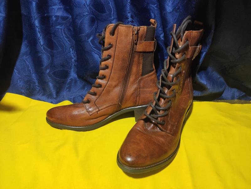 Женские Bugatti Ботинки Коричневый Кожа 39