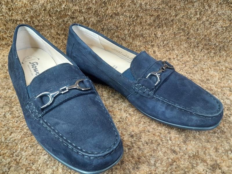 Damen Sioux Absatzschuhe Marineblau Leder 41