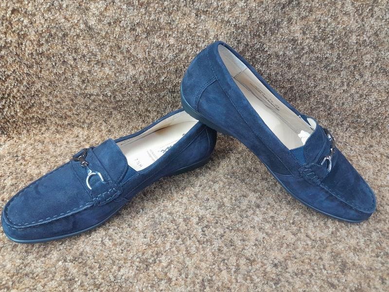 Damen Sioux Absatzschuhe Marineblau Leder 41