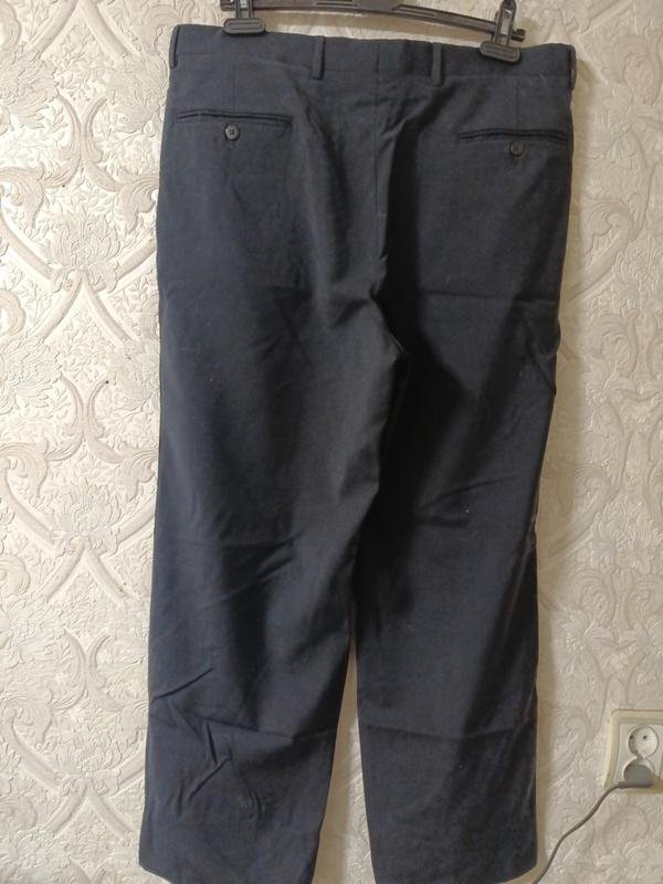 Мужские Brioni Брюки Чёрные Шерсть 34 / L / 50