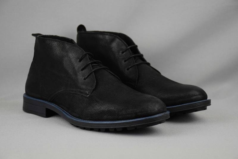 Herren Bata Stiefel Schwarz Leder 45