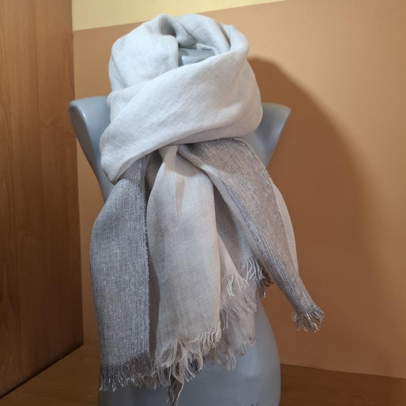 Women Fabiana Filippi Scarf Grey 200x80cm