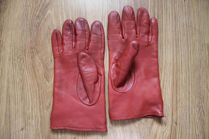 Women Navyboot Gloves Coral Leather M