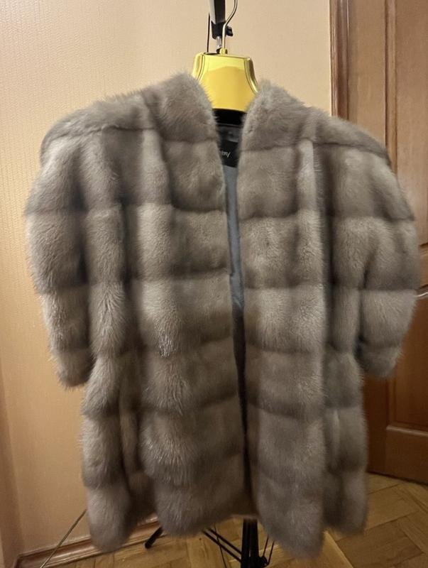 Damen Brioni Weste Grau Pelz 36 / S / 44