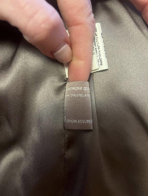 Damen Brioni Weste Grau Pelz 36 / S / 44