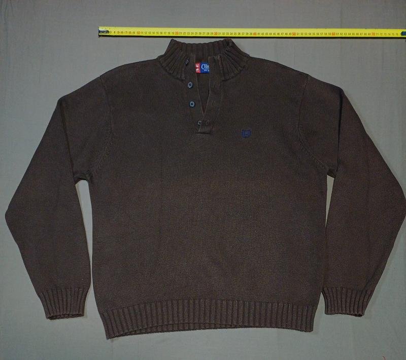Мужской Chaps Свитер Чёрный Хлопок 42 / XL / 50