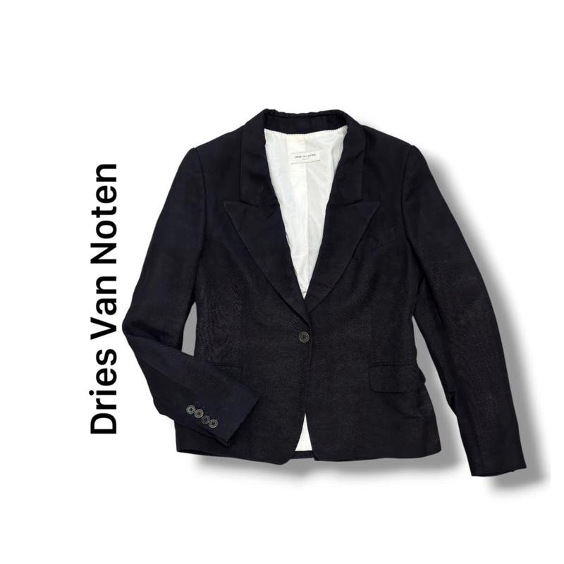 Женский Dries Van Noten Пиджак Чёрный Хлопок 36