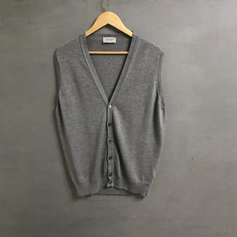 Мужской John Smedley Жилетка Серый Шерсть 42 / XL